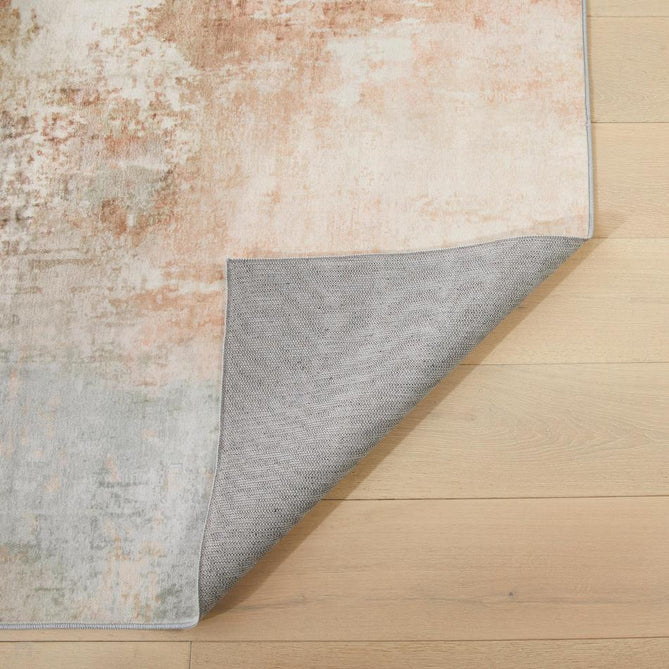 Washable Liberty LIB105 Modern Abstract Distressed Easy-Care Soft Smooth Velvet Touch Polyester Short Pile Flatweave Spring/Ivory/Blush/Peach Coral/Sage/Olive/Blue/Taupe Rug-Concept Looms-Rug Love - The Most Loved Rug Store
