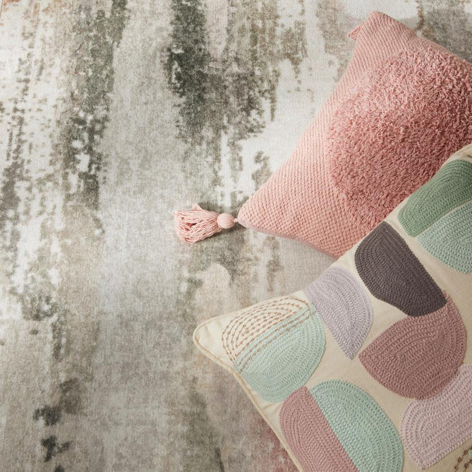 Washable Liberty LIB111 Modern Abstract Distressed Easy-Care Soft Smooth Velvet Touch Polyester Short Pile Flatweave Beige/Taupe/Grey/Blush/Ivory/Charcoal Rug-Concept Looms-Rug Love - The Most Loved Rug Store