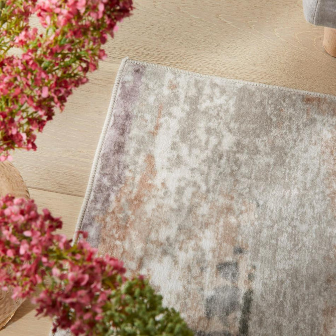 Washable Liberty LIB111 Modern Abstract Distressed Easy-Care Soft Smooth Velvet Touch Polyester Short Pile Flatweave Beige/Taupe/Grey/Blush/Ivory/Charcoal Rug-Concept Looms-Rug Love - The Most Loved Rug Store