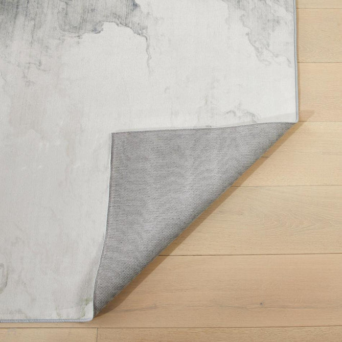 Washable Liberty LIB112 Modern Abstract Distressed Easy-Care Soft Smooth Velvet Touch Polyester Short Pile Flatweave Ivory/Slate Blue/Light Grey/Charcoal/Beige Rug-Concept Looms-Rug Love - The Most Loved Rug Store