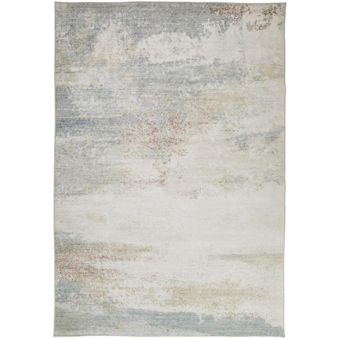 Washable Liberty LIB113 Modern Abstract Distressed Easy-Care Soft Smooth Velvet Touch Polyester Short Pile Flatweave Ivory/Light Grey/Pale Blue/Beige/Blush/Taupe Rug-Concept Looms-Rug Love - The Most Loved Rug Store