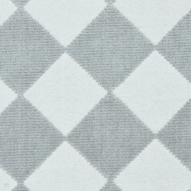 Washable Lyna J0529 Modern Harlequin Checkerboard Diamond Soft-Touch Carved Hi-Lo Ribbed Multi-Textured Polyblend Cream/Grey Rug-Think Rugs-Rug Love - The Most Loved Rug Store