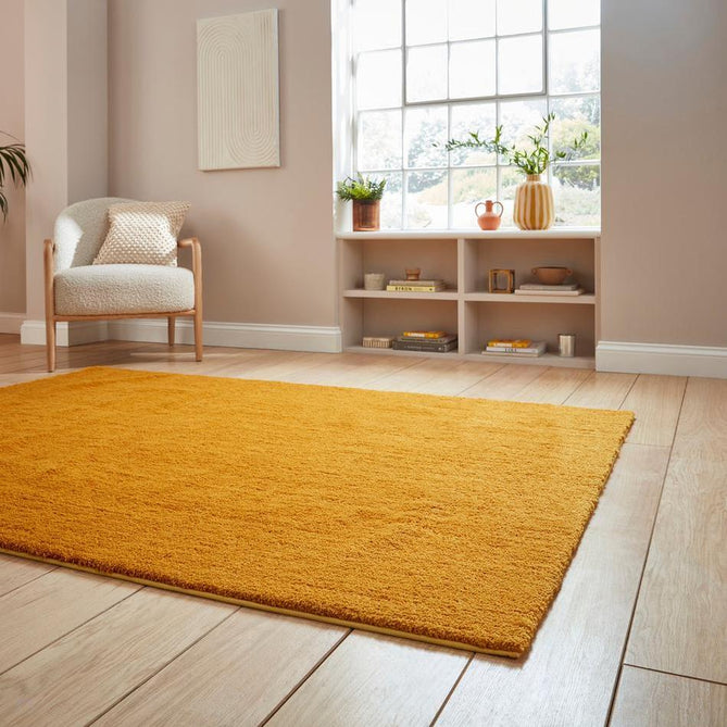Washable Riviera B483 Ochre Rug-Think Rugs-Rug Love - The Most Loved Rug Store
