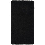 Washable Shaggy Black Runner