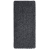 Washable Shaggy Charcoal Runner