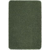 Washable Shaggy Forest Green Rug