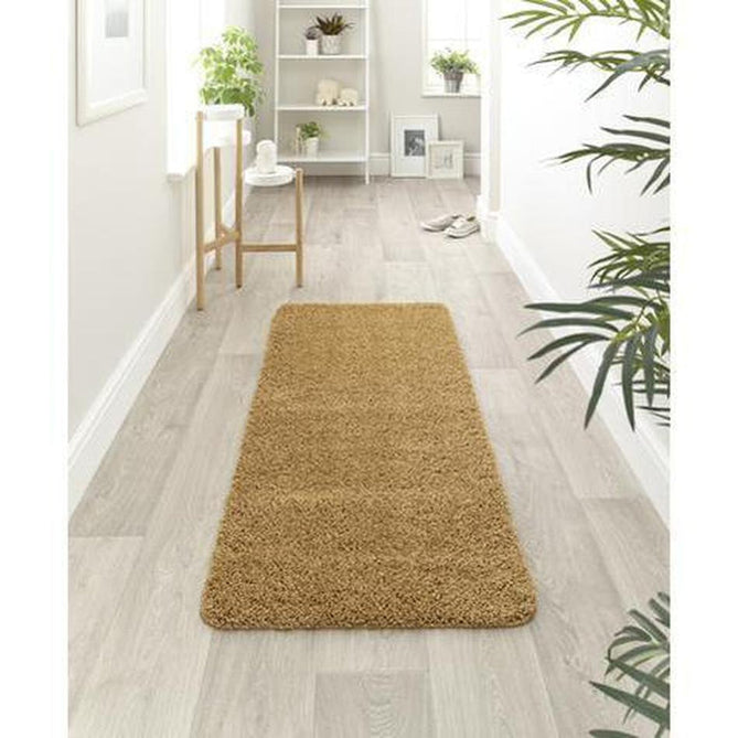 Washable Shaggy Ochre Runner-Origins-Rug Love - The Most Loved Rug Store