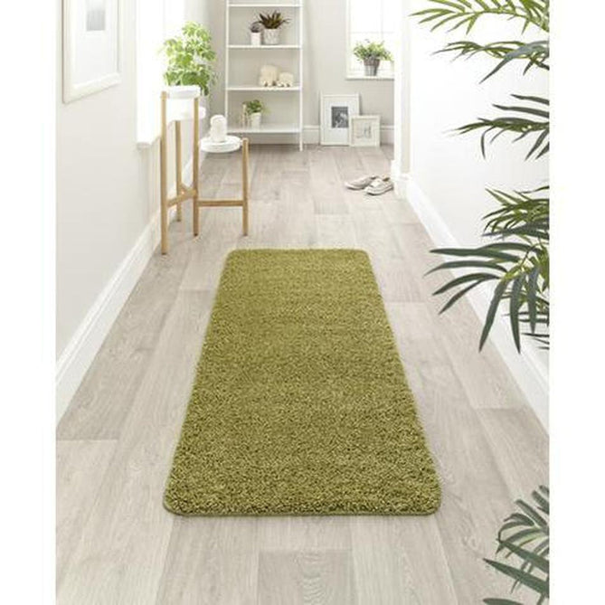 Washable Shaggy Olive Runner-Origins-Rug Love - The Most Loved Rug Store