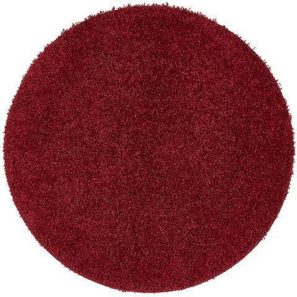 On Sale Washable Shaggy Ox Red Round Rug Lowest Price £60.22 At Rug Love