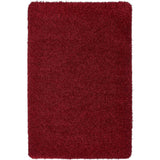 Washable Shaggy Red Rug