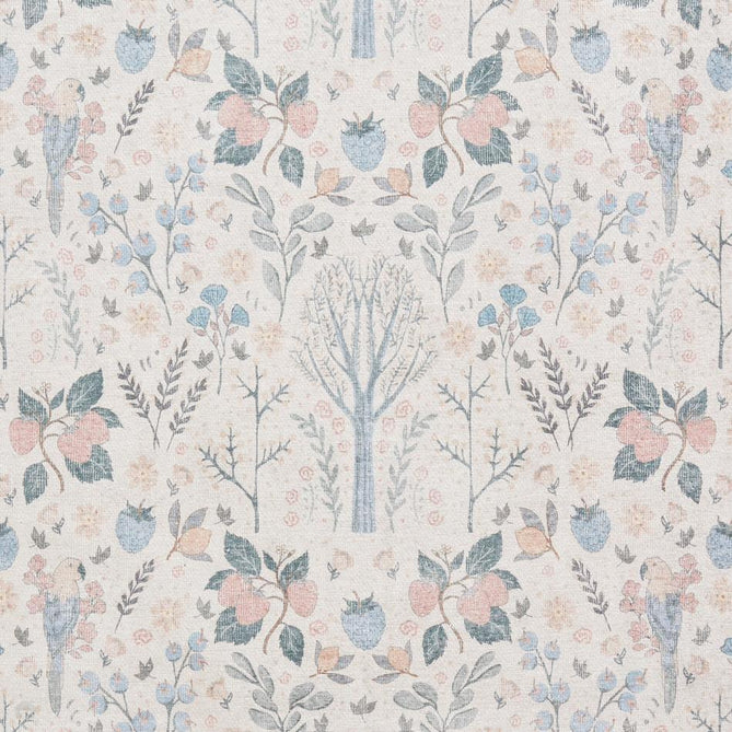 Washable Versailles H1373 Traditional Floral Border Distressed Soft Digitally Printed Lightweight Textured Polyester Flatweave Warm Beige/Navy/Sky/Soft Gold/Blush Peach Rug-Think Rugs-Rug Love - The Most Loved Rug Store