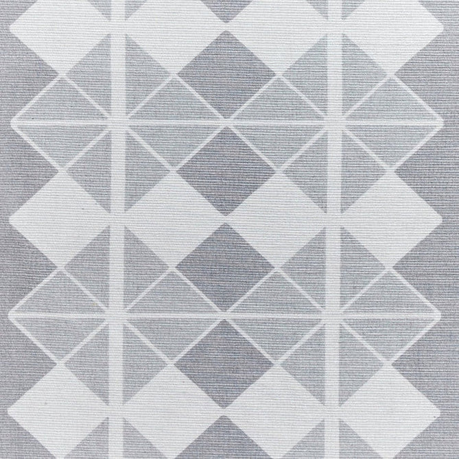Washable Victoria H1184 Modern Vintage Diamond Grid Triangular Tessellation Lightweight Printed Polyester Flatweave Grey/Light Grey Runner-Think Rugs-Rug Love - The Most Loved Rug Store