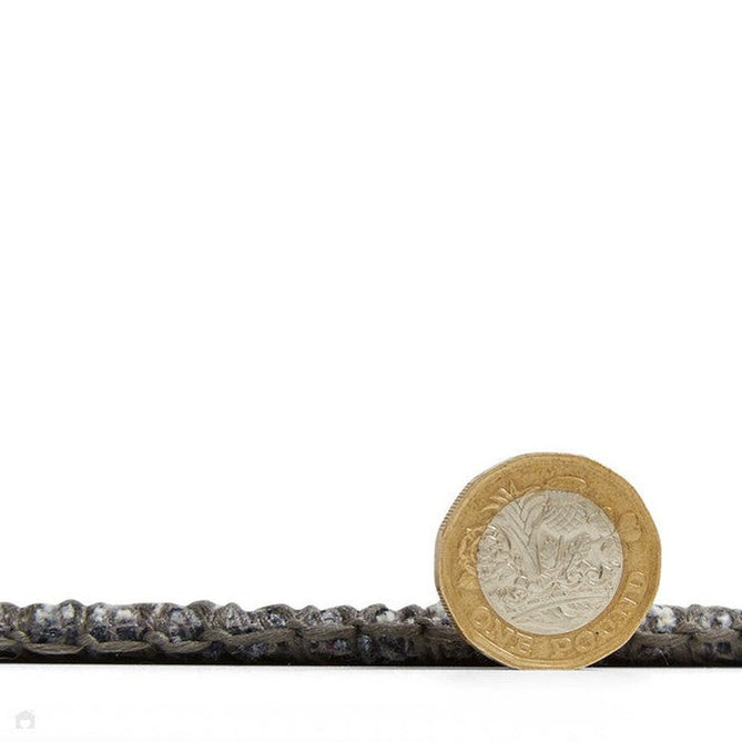 Washable Victoria H1191 Modern Vintage Lotus Floral Tile Mosaic Lightweight Printed Polyester Flatweave Charcoal Grey/Grey Rug-Think Rugs-Rug Love - The Most Loved Rug Store