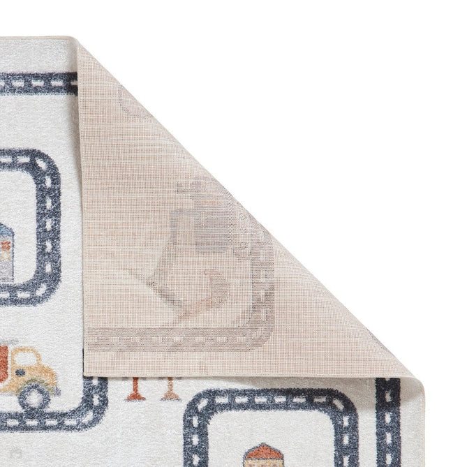 Washable Vida Kids Map Soft-Touch Textured Lightweight Printed Recycled Polypropylene Flatweave Multicolour Rug-Think Rugs-Rug Love - The Most Loved Rug Store