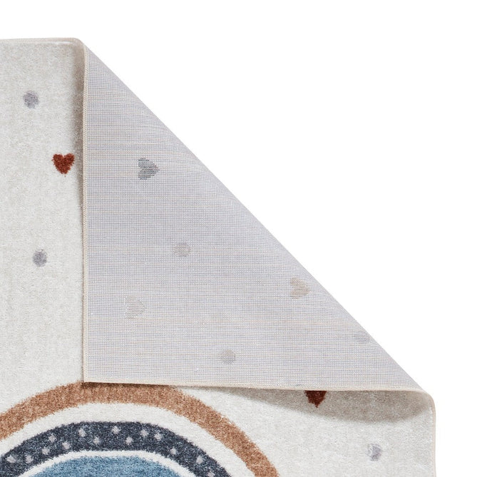 Washable Vida Kids Rainbow Soft-Touch Textured Lightweight Printed Recycled Polypropylene Flatweave Multicolour Rug-Think Rugs-Rug Love - The Most Loved Rug Store