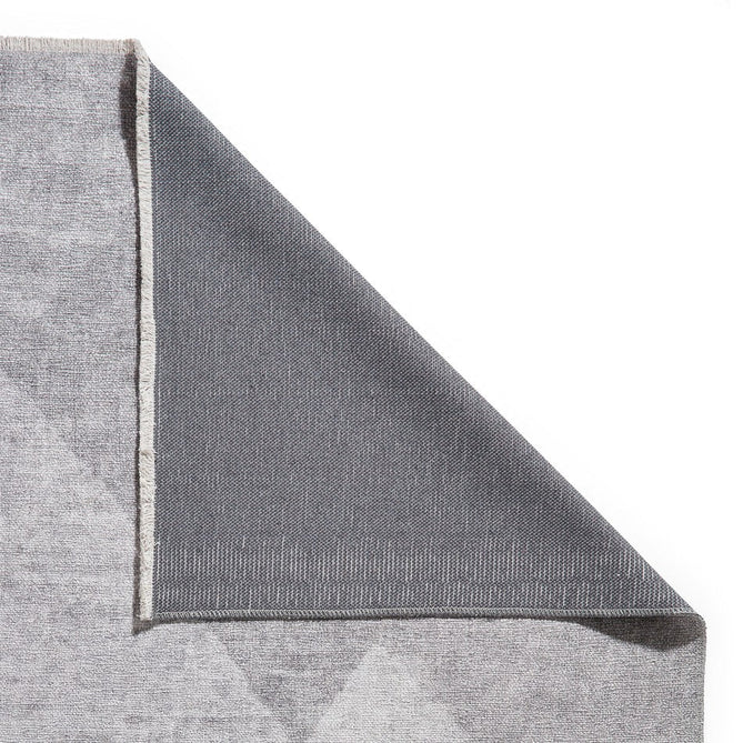 Washable Whisper H1065 Modern Abstract Textured Soft-Touch Printed Polyester Flatweave Grey Rug-Think Rugs-Rug Love - The Most Loved Rug Store