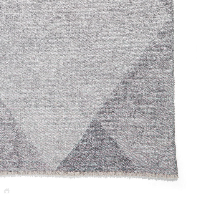 Washable Whisper H1065 Modern Abstract Textured Soft-Touch Printed Polyester Flatweave Grey Rug-Think Rugs-Rug Love - The Most Loved Rug Store