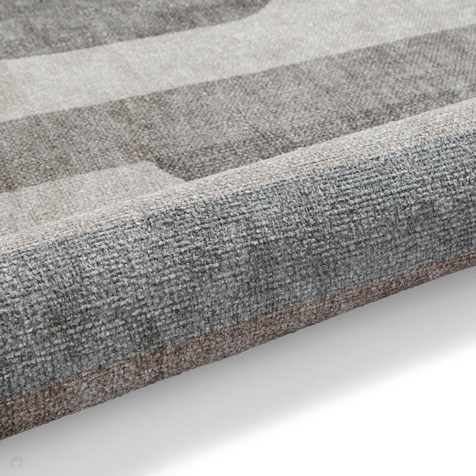 Washable Whisper H1068 Modern Abstract Textured Soft-Touch Printed Polyester Flatweave Beige Rug-Think Rugs-Rug Love - The Most Loved Rug Store