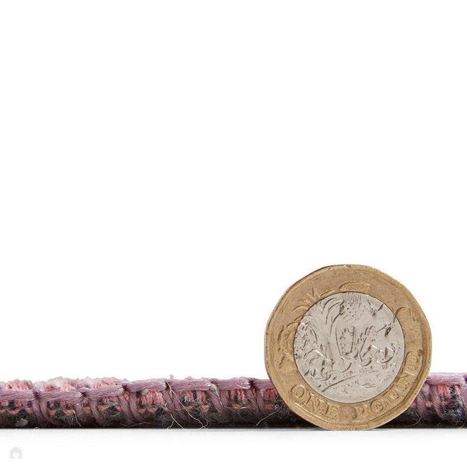 Washable Zahra S0063 Traditional Vintage Distressed Medallion Border Soft Textured Digitally Printed Lightweight Textured Polyester Flatweave Dusty Pink/Rosewood/Blush/Mauve/Ivory Rug-Think Rugs-Rug Love - The Most Loved Rug Store