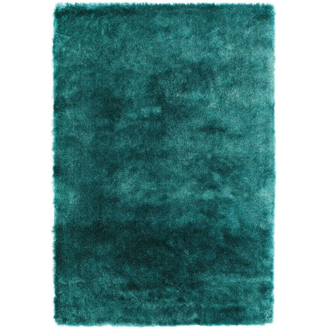 Whisper Super-Soft Fine Yarn Silky Shimmer Polyester Plain Shaggy Dark Teal Rug-Asiatic Carpets-Rug Love - The Most Loved Rug Store