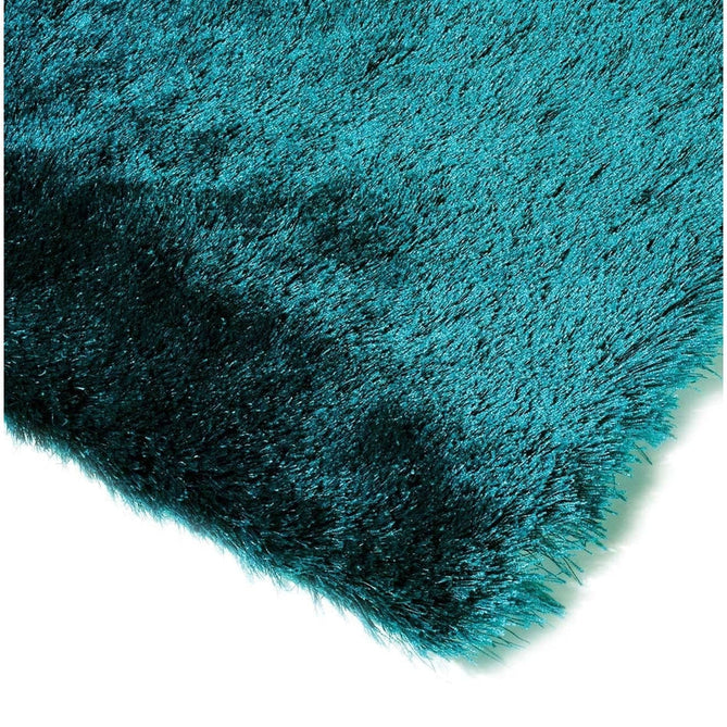 Whisper Super-Soft Fine Yarn Silky Shimmer Polyester Plain Shaggy Dark Teal Rug-Asiatic Carpets-Rug Love - The Most Loved Rug Store