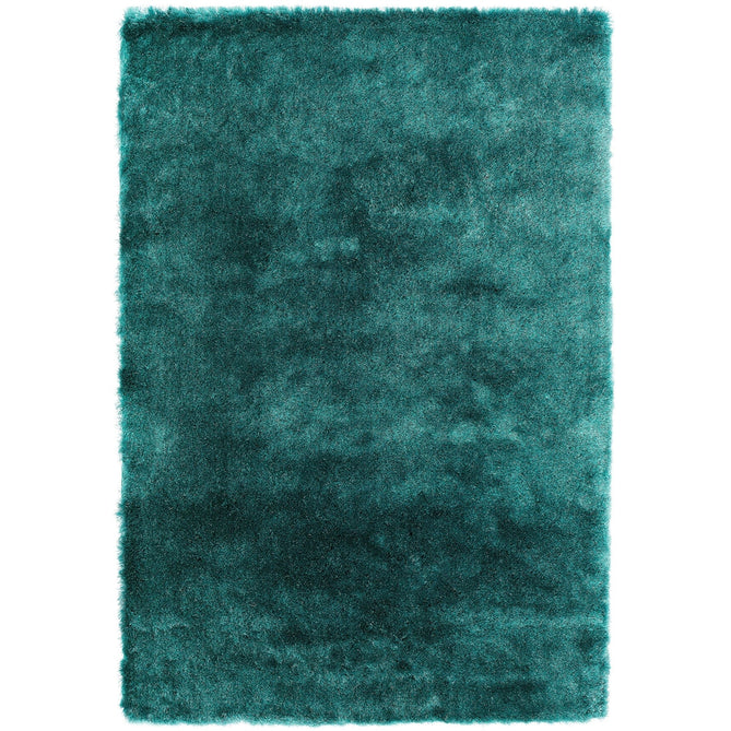 Whisper Super-Soft Fine Yarn Silky Shimmer Polyester Plain Shaggy Dark Teal Rug-Asiatic Carpets-Rug Love - The Most Loved Rug Store