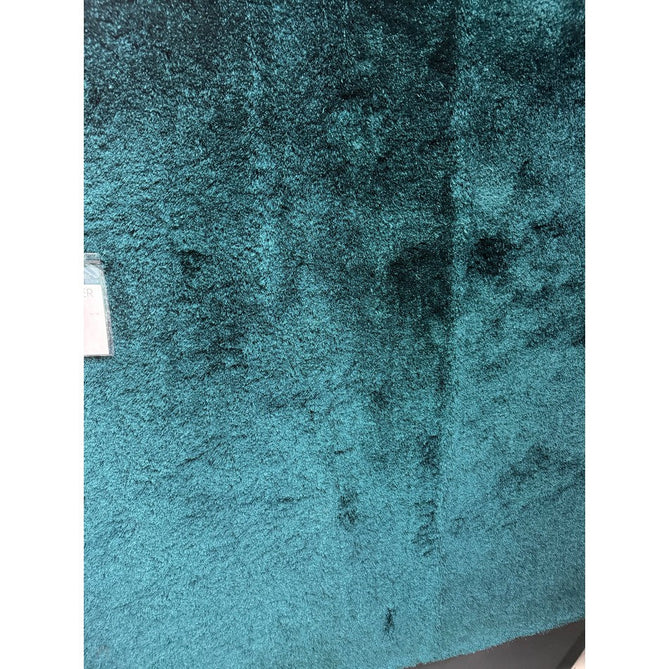Whisper Super-Soft Fine Yarn Silky Shimmer Polyester Plain Shaggy Dark Teal Rug-Asiatic Carpets-Rug Love - The Most Loved Rug Store