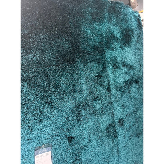 Whisper Super-Soft Fine Yarn Silky Shimmer Polyester Plain Shaggy Dark Teal Rug-Asiatic Carpets-Rug Love - The Most Loved Rug Store