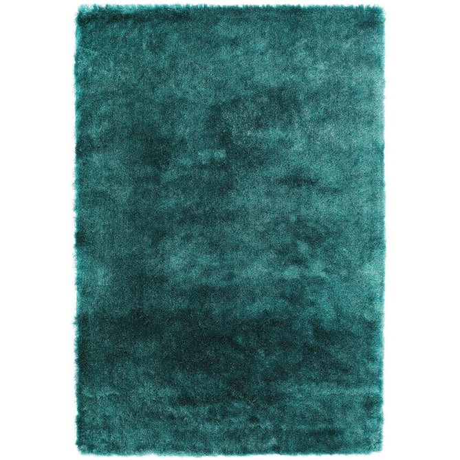 Whisper Super-Soft Fine Yarn Silky Shimmer Polyester Plain Shaggy Dark Teal Rug-Asiatic Carpets-Rug Love - The Most Loved Rug Store