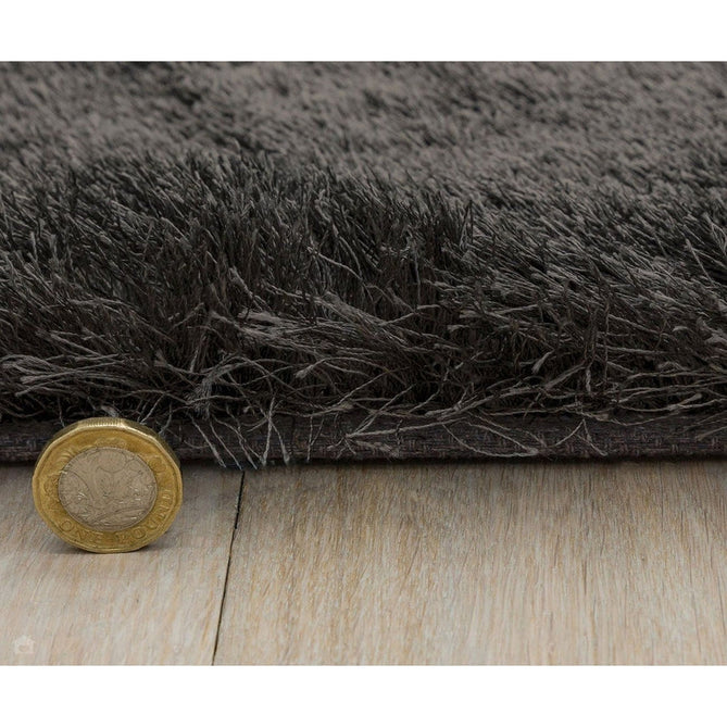 Whisper Super-Soft Fine Yarn Silky Shimmer Polyester Plain Shaggy Graphite Rug-Asiatic Carpets-Rug Love - The Most Loved Rug Store