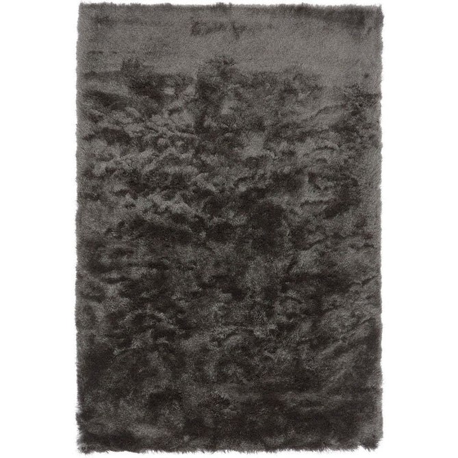 Whisper Super-Soft Fine Yarn Silky Shimmer Polyester Plain Shaggy Graphite Rug-Asiatic Carpets-Rug Love - The Most Loved Rug Store