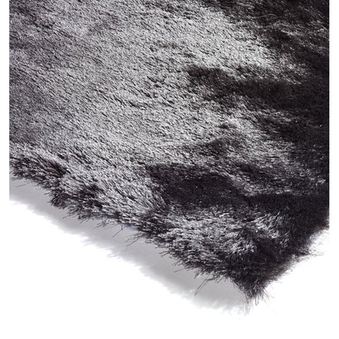 Whisper Super-Soft Fine Yarn Silky Shimmer Polyester Plain Shaggy Graphite Rug-Asiatic Carpets-Rug Love - The Most Loved Rug Store