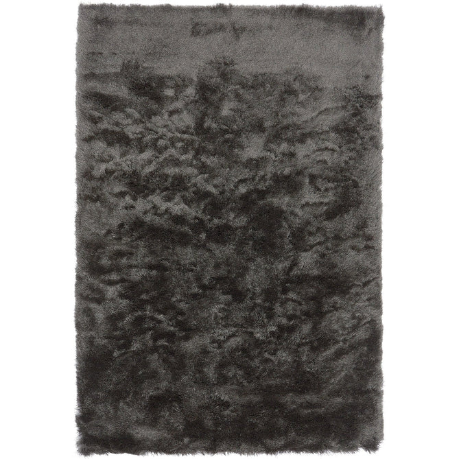 Whisper Super-Soft Fine Yarn Silky Shimmer Polyester Plain Shaggy Graphite Rug-Asiatic Carpets-Rug Love - The Most Loved Rug Store