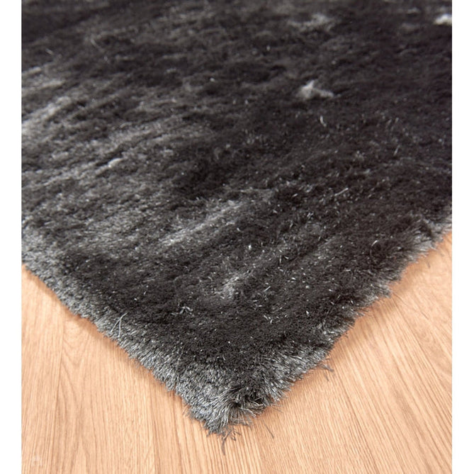 Whisper Super-Soft Fine Yarn Silky Shimmer Polyester Plain Shaggy Graphite Rug-Asiatic Carpets-Rug Love - The Most Loved Rug Store