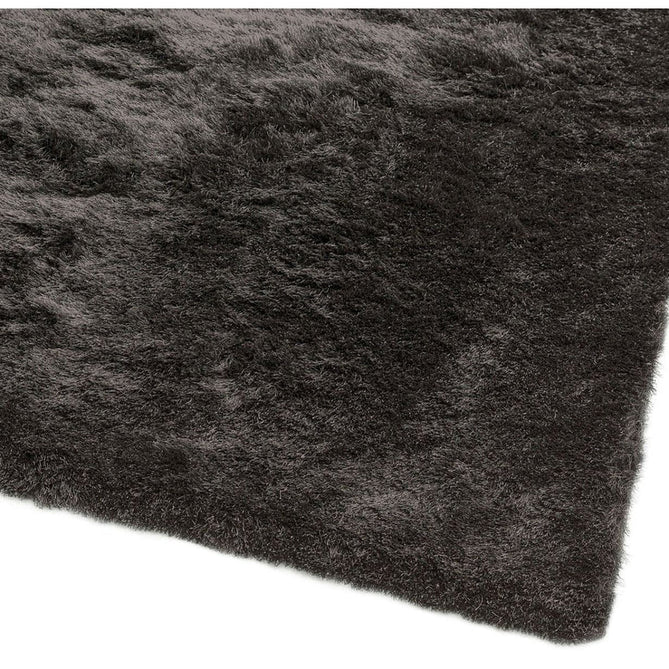 Whisper Super-Soft Fine Yarn Silky Shimmer Polyester Plain Shaggy Graphite Rug-Asiatic Carpets-Rug Love - The Most Loved Rug Store