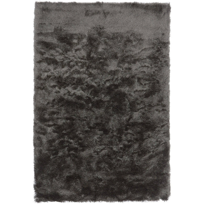Whisper Super-Soft Fine Yarn Silky Shimmer Polyester Plain Shaggy Graphite Rug-Asiatic Carpets-Rug Love - The Most Loved Rug Store