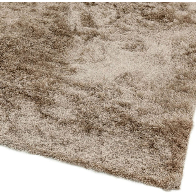 Whisper Super-Soft Fine Yarn Silky Shimmer Polyester Plain Shaggy Mocha Rug-Asiatic Carpets-Rug Love - The Most Loved Rug Store