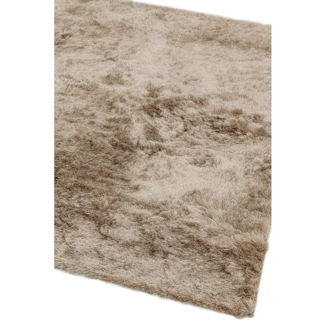Whisper Super-Soft Fine Yarn Silky Shimmer Polyester Plain Shaggy Mocha Rug-Asiatic Carpets-Rug Love - The Most Loved Rug Store