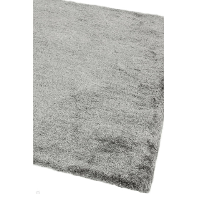 Whisper Super-Soft Fine Yarn Silky Shimmer Polyester Plain Shaggy Tungsten Rug-Asiatic Carpets-Rug Love - The Most Loved Rug Store