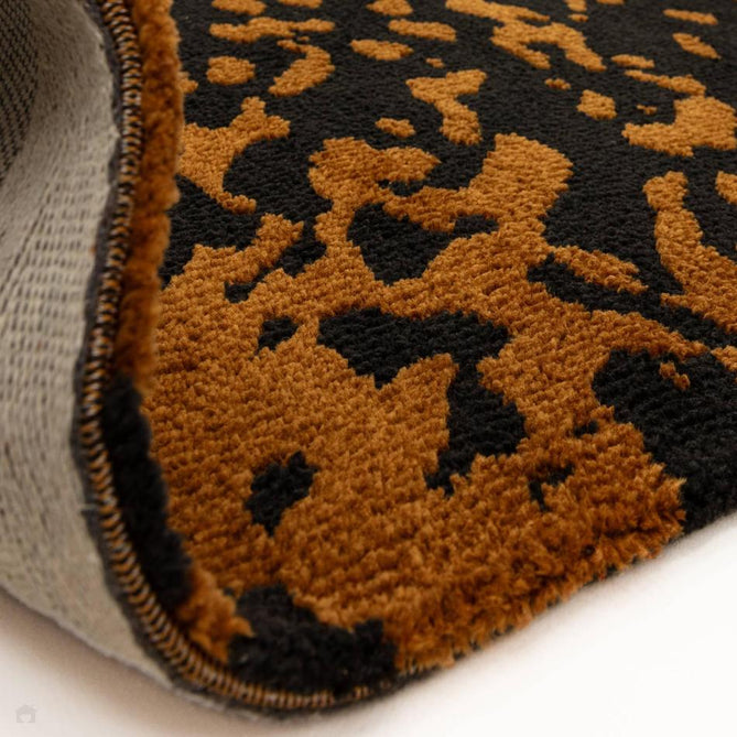 Wilder Splash Modern Animal-Inspired Textured Soft-Touch Knitted Polyester Shimmer Durable Easy-Care Low Profile Short Pile Charcoal Black/Burnished Copper Rug-Asiatic Carpets-Rug Love - The Most Loved Rug Store