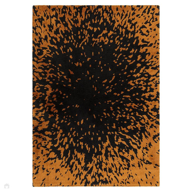 Wilder Splash Modern Animal-Inspired Textured Soft-Touch Knitted Polyester Shimmer Durable Easy-Care Low Profile Short Pile Charcoal Black/Burnished Copper Rug-Asiatic Carpets-Rug Love - The Most Loved Rug Store