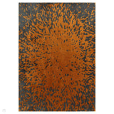 Wilder Splash Modern Animal-Inspired Textured Soft-Touch Knitted Polyester Shimmer Durable Easy-Care Low Profile Short Pile Spice Orange/Charcoal Rug