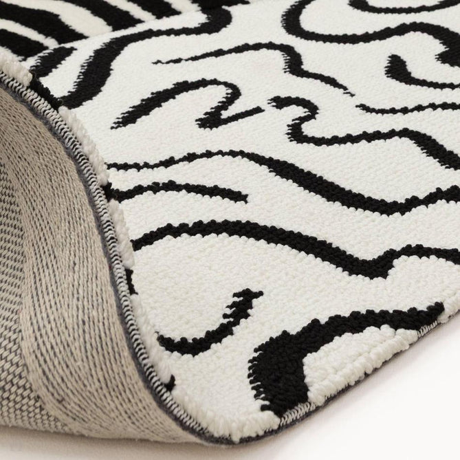 Wilder Zebra Modern Animal-Inspired Textured Soft-Touch Knitted Polyester Shimmer Durable Easy-Care Low Profile Short Pile Mono/White/Black Rug-Asiatic Carpets-Rug Love - The Most Loved Rug Store