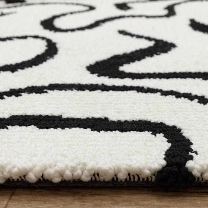 Wilder Zebra Modern Animal-Inspired Textured Soft-Touch Knitted Polyester Shimmer Durable Easy-Care Low Profile Short Pile Mono/White/Black Rug-Asiatic Carpets-Rug Love - The Most Loved Rug Store