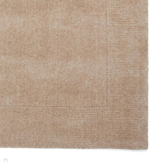 Windsor Modern Plain Hand-Woven Ribbed Textured Border Wool Natural Warm Beige Rug-Think Rugs-Rug Love - The Most Loved Rug Store