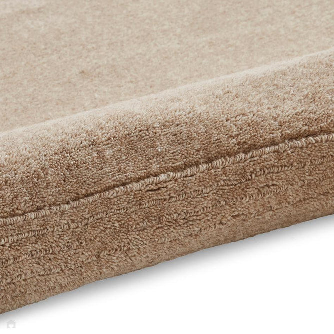 Windsor Modern Plain Hand-Woven Ribbed Textured Border Wool Natural Warm Beige Rug-Think Rugs-Rug Love - The Most Loved Rug Store