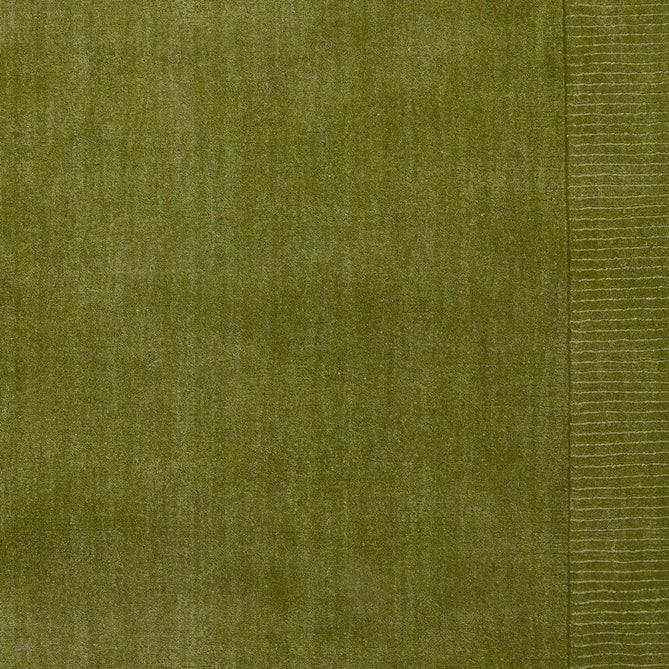 Windsor Modern Plain Hand-Woven Ribbed Textured Border Wool Olive Green Rug-Think Rugs-Rug Love - The Most Loved Rug Store