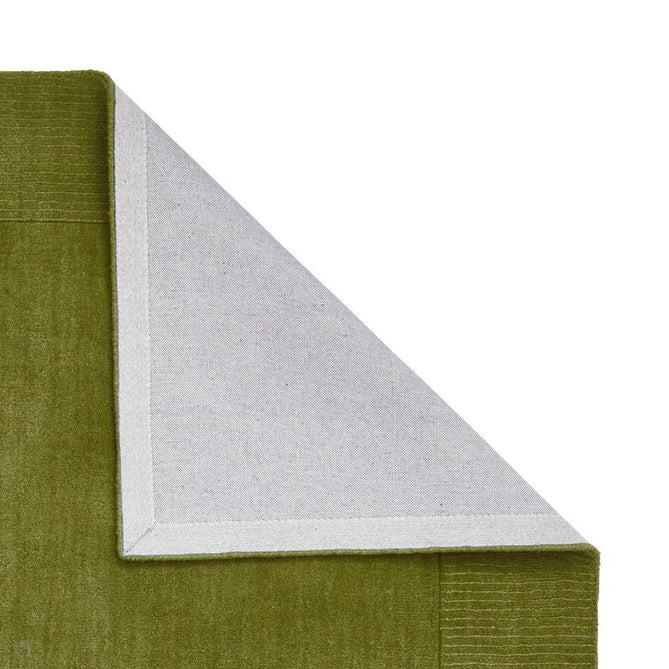 Windsor Modern Plain Hand-Woven Ribbed Textured Border Wool Olive Green Rug-Think Rugs-Rug Love - The Most Loved Rug Store