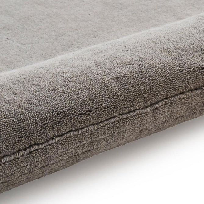 Windsor Modern Plain Hand-Woven Ribbed Textured Border Wool Warm Grey Rug-Think Rugs-Rug Love - The Most Loved Rug Store