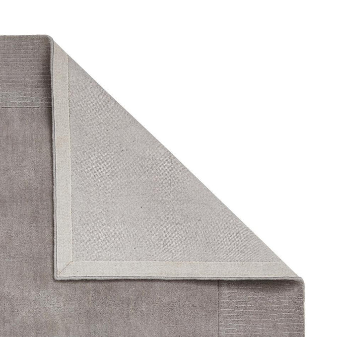 Windsor Modern Plain Hand-Woven Ribbed Textured Border Wool Warm Grey Rug-Think Rugs-Rug Love - The Most Loved Rug Store